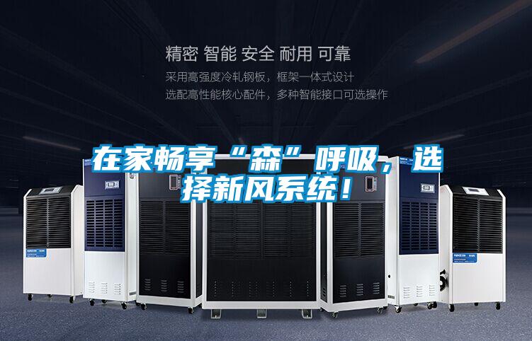 在家暢享“森”呼吸，選擇新風系統！