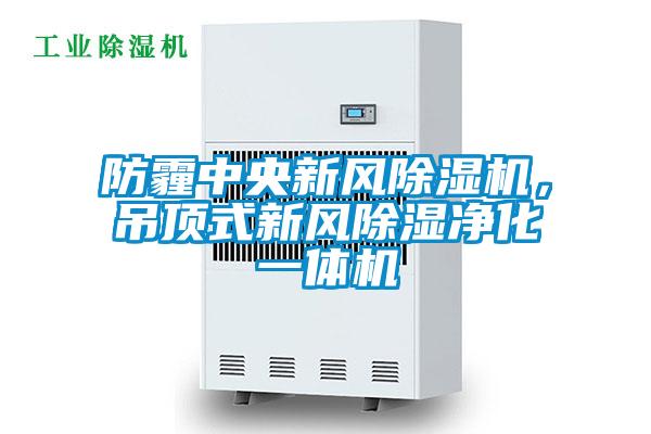 防霾中央新風除濕機,吊頂式新風除濕凈化一體機