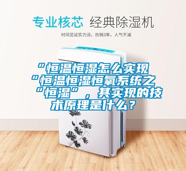 “恒溫恒濕怎么實現“恒溫恒濕恒氧系統之“恒濕”,其實現的技術原理是什么?