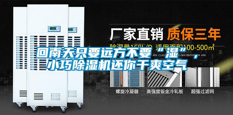 回南天只要遠方不要“濕”,小巧除濕機還你干爽空氣