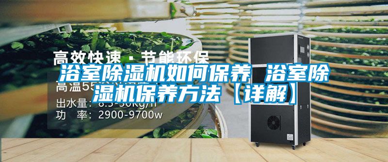 浴室除濕機如何保養(yǎng) 浴室除濕機保養(yǎng)方法【詳解】