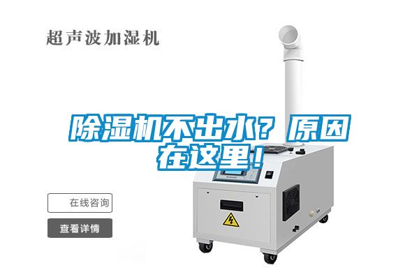除濕機(jī)不出水?原因在這里!