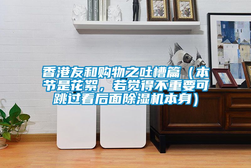 香港友和購物之吐槽篇(本節是花絮,若覺得不重要可跳過看后面除濕機本身)